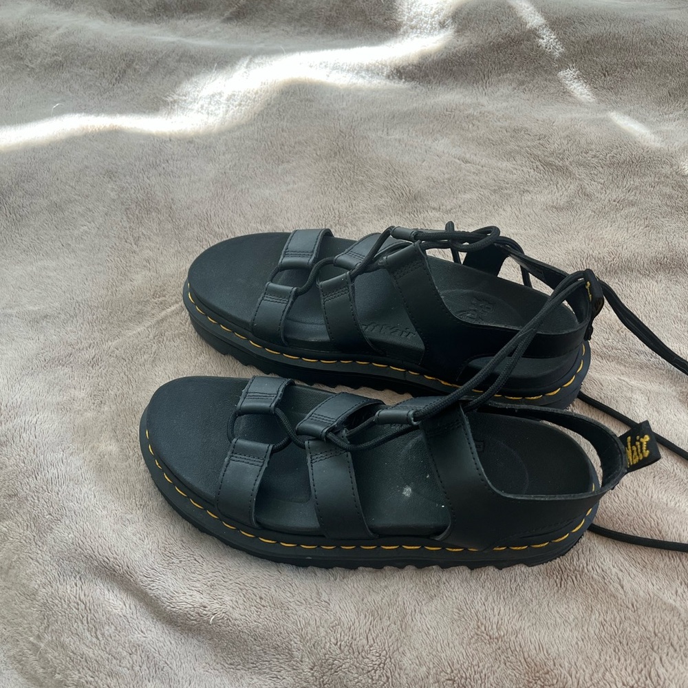Dr. Martens Nartilla Hydro Leather Lace Up Gladiator Sandal